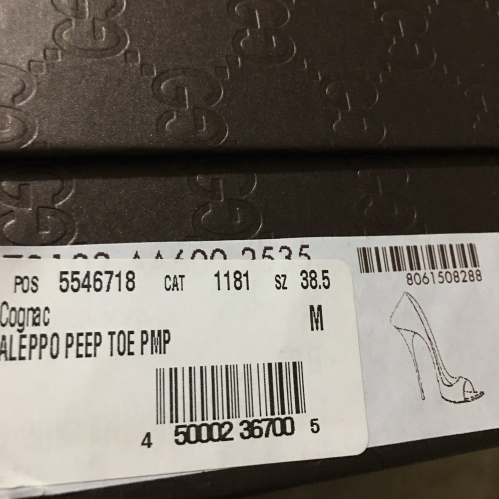 Brown Light Guccissima Leather Peep-toe Pumps - Picture 6 of 6
